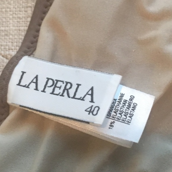 La Perla Mosaico Sequins Light Brown Triangle Bikini Top & Bottom Sz 4 US $545 - Picture 11 of 16